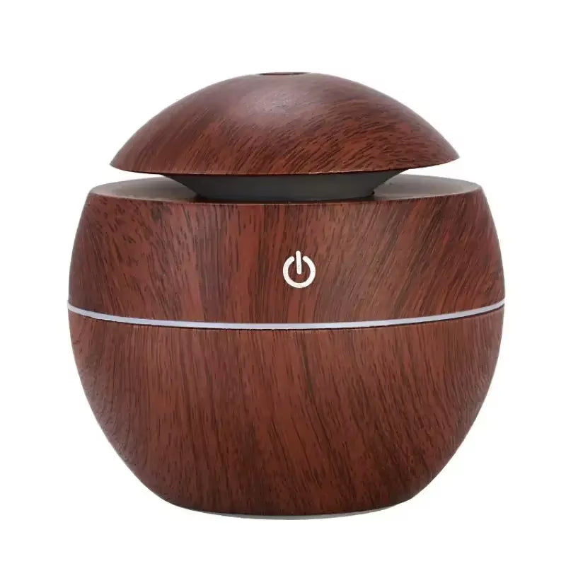 Woodgrain Vase Humidifier USB Car Office Home Color Night Light Super Silent Humidifier Holiday Gift for Friends